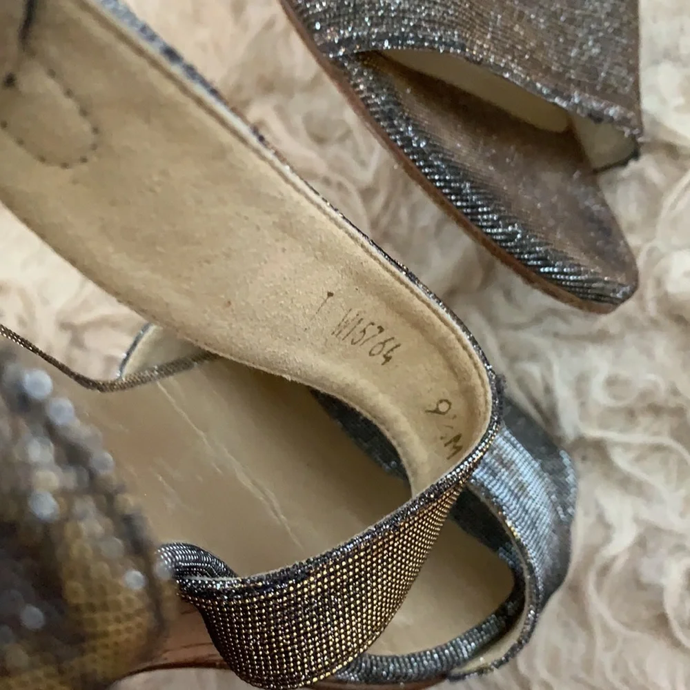 Stuart Weitzman Lineone Cork Wedge Sandals 9.5 M